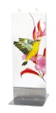 Lumanare plata pictata pasare pe floare Flatyz