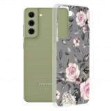 Cumpara ieftin Husa pentru Samsung Galaxy S21 FE 5G, Techsuit Marble Series, Bloom of Ruth Gray