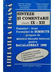 Nicolae I. Nicolae - Literatura romana: sinteze si comentarii clasele IX - XII (Editia: 1998) foto