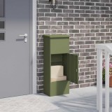 vidaXL Cutie pentru colet Olivengr&oslash;nn 44.5 x 29 x 110.5 cm Oțel 874929