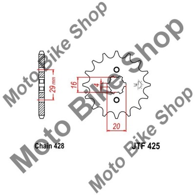 MBS Pinion fata 428 Z13, Cod Produs: JTF42513 foto