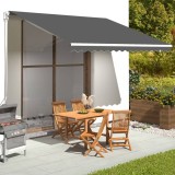 VidaXL P&acirc;nză de rezervă copertină, antracit, 4x3,5 m