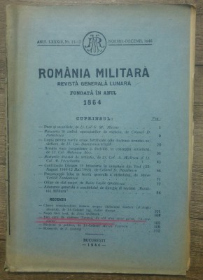 Revista Romania Militara// noiembrie-decembrie 1946 foto