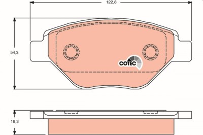 TRW GDB1571 COTEC set placute frana,frana disc foto