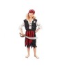 Costum carnaval Pirat cu dungi pentru fete, marime 120/130 cm (6-8 ani)