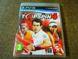 Joc Top Spin 4 PS3, original, alte sute de titluri, Sporturi, 3+, Multiplayer, 2K Games