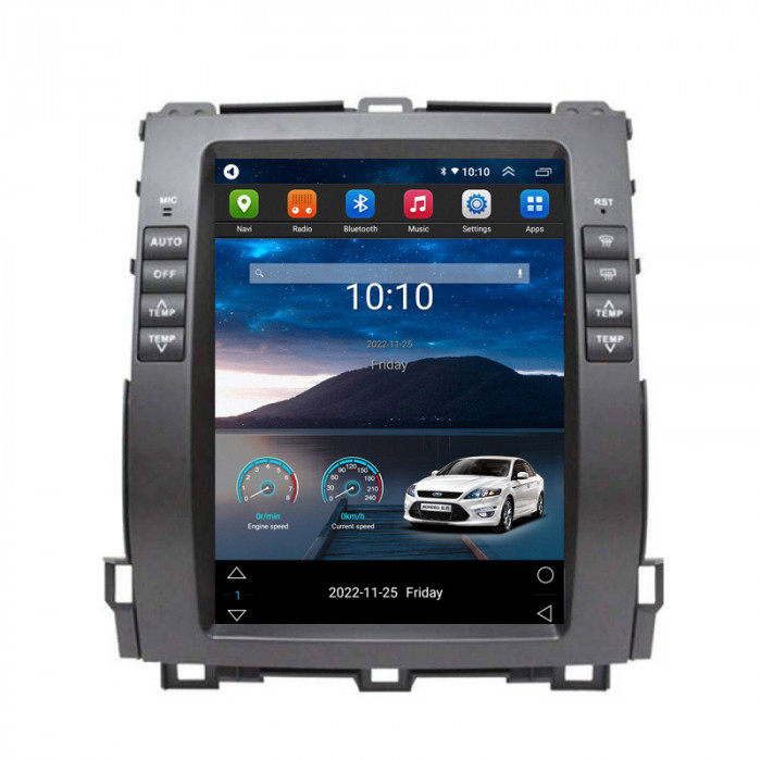 Navigatie dedicata tip Tesla Toyota Prado J120 low radio gps internet 8Core 4G carplay android auto 2+32 kit-tesla-456-low+EDT- CarStore Technology