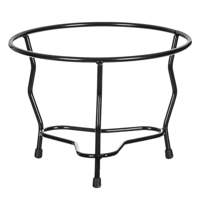 Suport Ghiveci Metalic, Negru, Diametru 23cm, &Icirc;nălțime 18cm