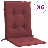 Cumpara ieftin Perne scaun spatar mic 6 buc. melanj rosu vin 100x50x4cm textil