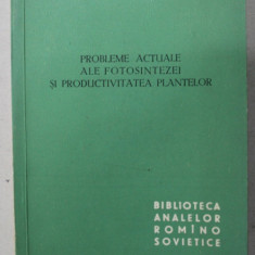 PROBLEME ACTUALE ALE FOTOSINTEZEI SI PRODUCTIVITATEA PLANTELOR , 1962