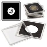 Capsule pentru monede QUADRUM, 19mm, cutie 10buc.