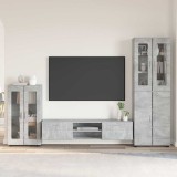 Cumpara ieftin Set comoda TV FLORIN 3 buc. 150 x 39 x 30 cm Gri Beton
