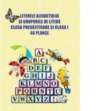 Literele alfabetului si grupurile de litere. Clasa pregatitoare si clasa I. 48 planse