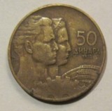 CY - 50 dinara dinari 1955 Iugoslavia Yugoslavia / circulata, Europa, Bronz-Aluminiu