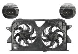 Ventilator radiator Chrysler Town &amp;amp; Country 2007, Voyager 2008; Dodge Caravan 2008; Jeep Liberty 2013; mufa cu 2 + 2 pini, 2x110W, diametru