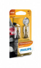 Set 2 becuri auto halogen Philips Vision W16W 16W 12V 12067B2 foto