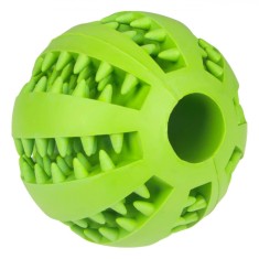 Jucărie C&acirc;ini, Minge Cauciuc, Verde, 7.5cm