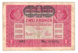 AUSTRIA 2 ZWEI KRONEN COROANE 1917 SERIE NEAGRA