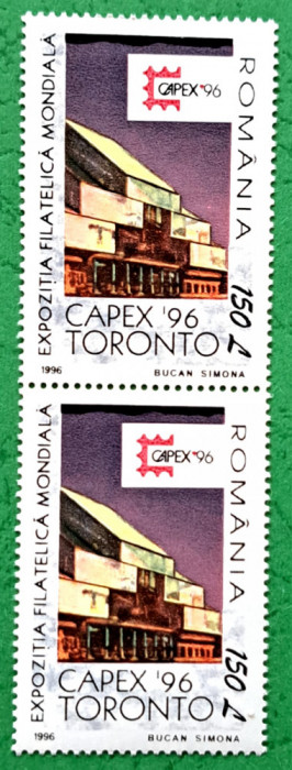 TIMBRE ROMANIA MNH LP1411/1996 Expozitia CAPEX 96 Toronto -Serie in pereche
