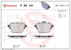 BREMBO P 50 141 PRIME LINE set placute frana,frana disc