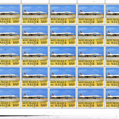 Niger 1983 25 x Aviation bi-centenary in block Mi.830 MNH DA.224