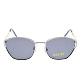 Ochelari de soare cu rama metalica aurie si lentile fumurii UV400