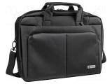 Laptop bag black polyester Usable dim: 365x40x245mm 14.1&quot;