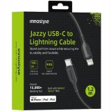 Innostyle Jazzy Jazzy Usb-C Lightning Mfi Cablu De &Icirc;ncărcare Rapidă Pentru Iphone Kevlar 1M Negru