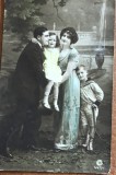 CPISTR5 Carte postala veche Belle Epoque - Portret de familie (Costum marinar), catre Barot (Covasna)