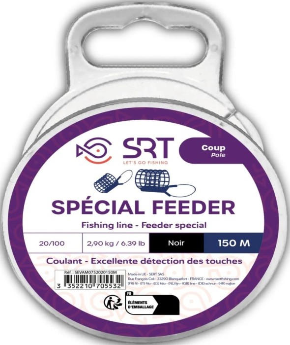 Fir Monofilament SERT SRT Special Feeder Black, 2.90kg, 0.20mm, 150m