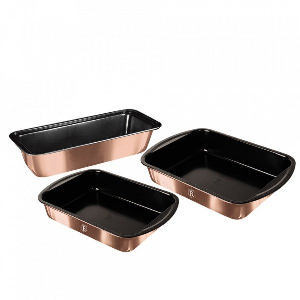 Set tavi pentru copt 3 piese Rose Gold Berlinger Haus BH 7630