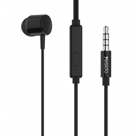 Casti Stereo Yesido(YH-16) - Jack 3.5mm cu microfon, 1.2m - Negru