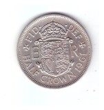 Moneda Anglia 1/2 / half crown 1961, stare buna, curata