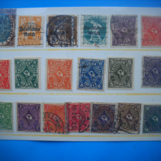 HOPCT LOT NR 472 GERMANIA REICH -19 TIMBRE VECHI STAMPILATE