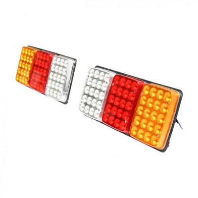 Set lampi spate LED camion remorca tractor etc 33x14 cm 24V foto