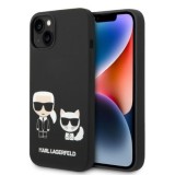 Husa pentru iPhone 15 Plus / iPhone 14 Plus - Karl Lagerfeld Silicone Liquid MagSafe (KLHMP14MSSKCK) - Karl&amp;Choupette