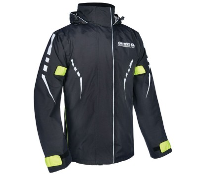 MBS Geaca ploaie Oxford Stormseal Over Jacket, negru/alb/fluo, M BIFA, Cod Produs: RM120MOX foto