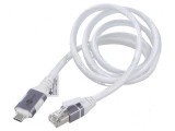 Cablu USB 3.1 RJ45 USB-C 1m alb, Goobay