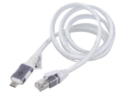 Cablu USB 3.1 RJ45 USB-C 1m alb foto