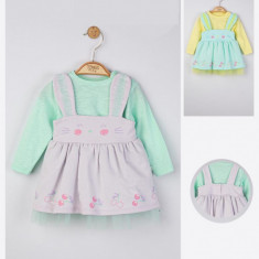 Set rochita cu bluzita pentru fetite Cirese, Tongs baby (Culoare: Galben, Marime: 12-18 Luni)
