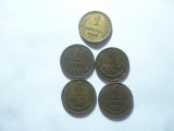 5 Monede 1 kopeica URSS 1940 , 1962 ,1970 ,1978 ,1982 ,cal. f.buna, Europa