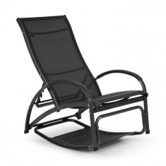 Blumfeldt Beverly Wood, leagan de soare, scaun balansoar, aluminiu, negru foto
