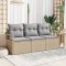 vidaXL Set de canapele pentru grădină 3 pcs Bej Rattan poli 3346240