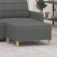Taburet, gri &icirc;nchis, 70x55x41 cm, material textil