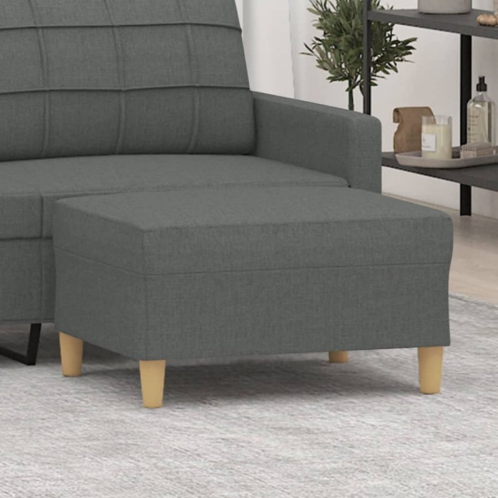 vidaXL Taburet, gri &icirc;nchis, 70x55x41 cm, material textil
