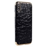 Husa iPhone X Eleganta Crocodil, Top Case Perfect Fit, Compatibila Suport Magnetic