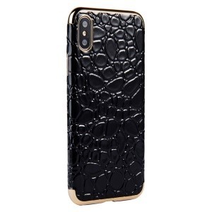 HUSA IPHONE X eleganta cu insertii de Crocodil - Top Case perfect fit foto