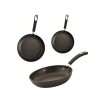 Set 3 Tigai Bialetti Impact Inductie, 20/24/28cm, Aluminiu Teflonat, Toate Sursele de Caldura, Negru
