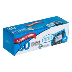 Pungi Alimentare, Foodie Bag, Mijlocie, Set 30 Bucăți, Etichetă Notare, 20x18 cm, Transparent