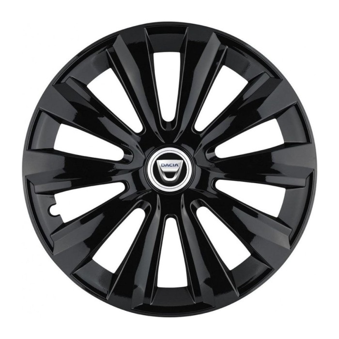 Set 4 Capace Roti, potrivite jantelor de R15, pentru Dacia, model delta negru